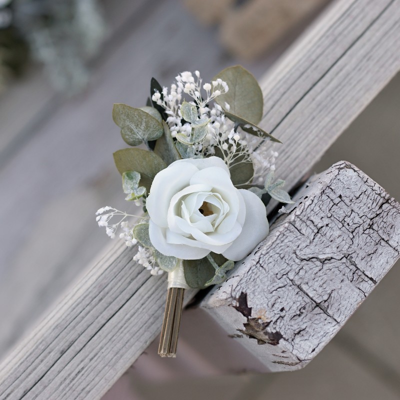 Korsáž - klopa ženicha "Starorůžová pohádka"