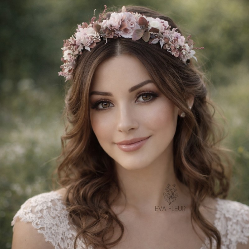 Květinový půlvěneček do vlasů "Patří nám celý svět"