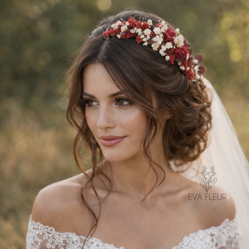 Květinová čelenka do vlasů "Patřím jen Tobě IV."