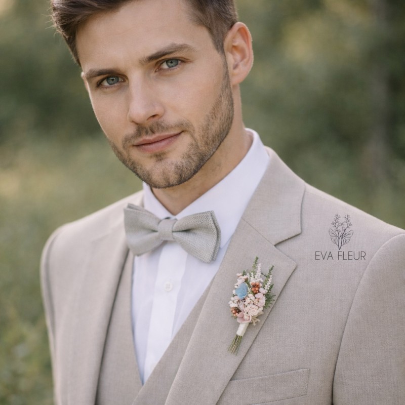 Korsáž - klopa ženicha "Milostný duet"