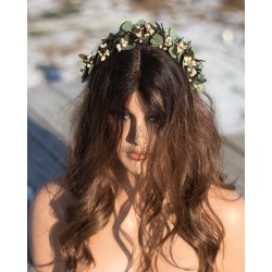 Floral, flower half head wreath, hair wreath, crown