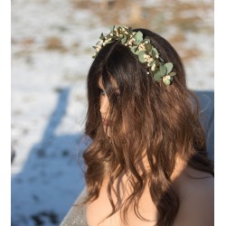 Floral, flower half head wreath, hair wreath, crown