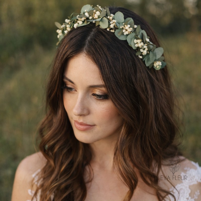 Floral, flower half head wreath, hair wreath, crown