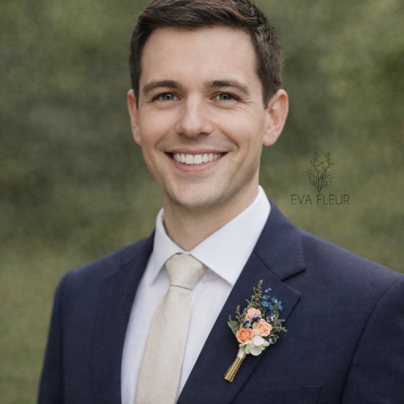 Korsáž - klopa ženicha "Zrcadlo lásky"