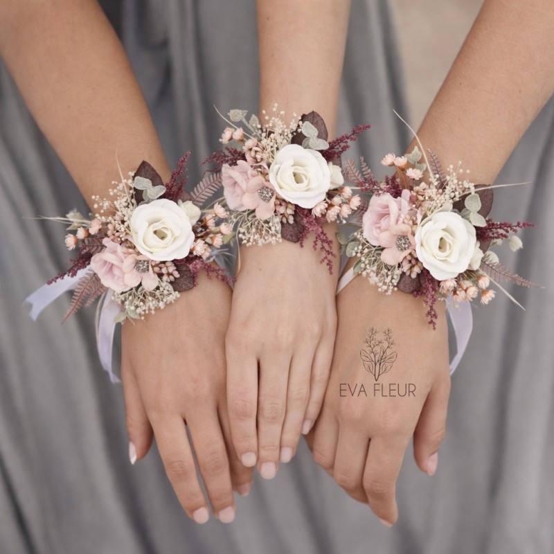 Květinový náramek na ruku "Pudřenka XIV."