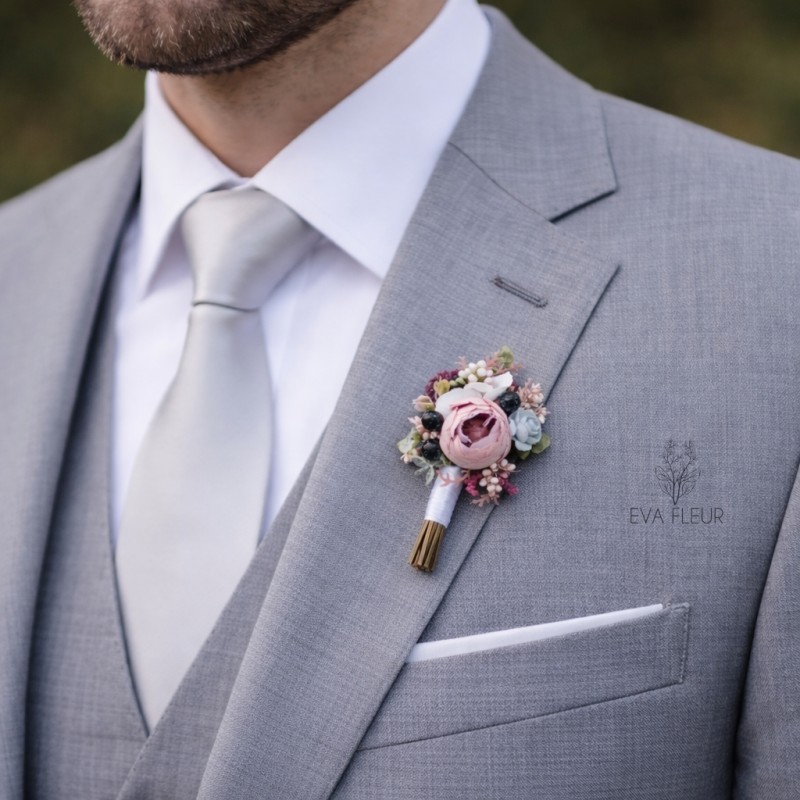 Korsáž - klopa ženicha "Stále Tě hledám II."