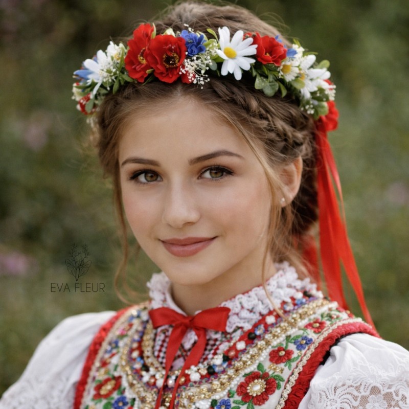 Květinový věneček do vlasů "Folklorní XI."