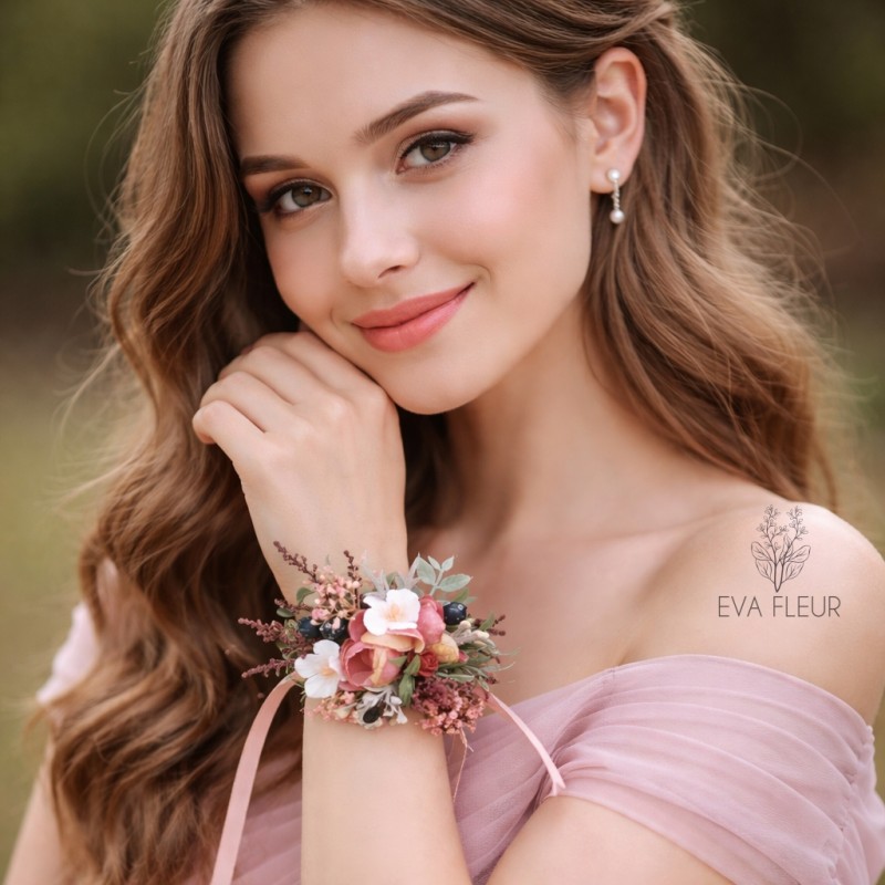 Květinový náramek na ruku "Veselá mysl III."