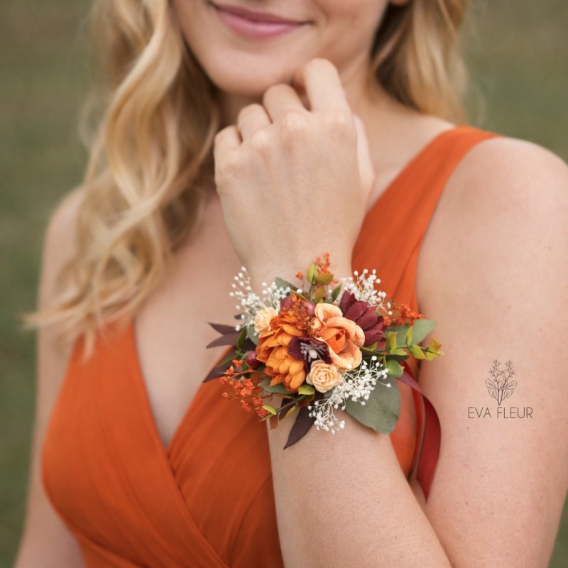 Květinový náramek na ruku "Zářijové láskobraní IV."