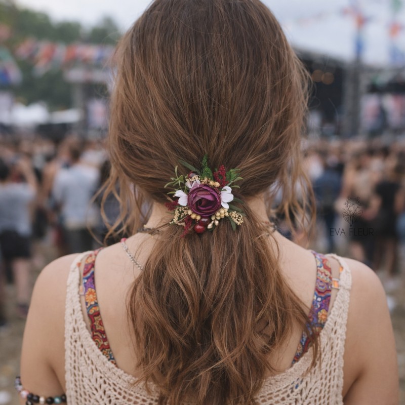 Floral, flower hair tie