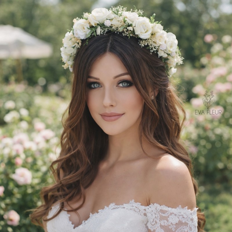 Květinová čelenka do vlasů "Lehký vánek V."