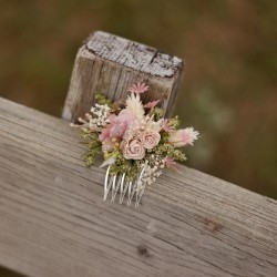 Květinový hřeben do vlasů "Napořád X."