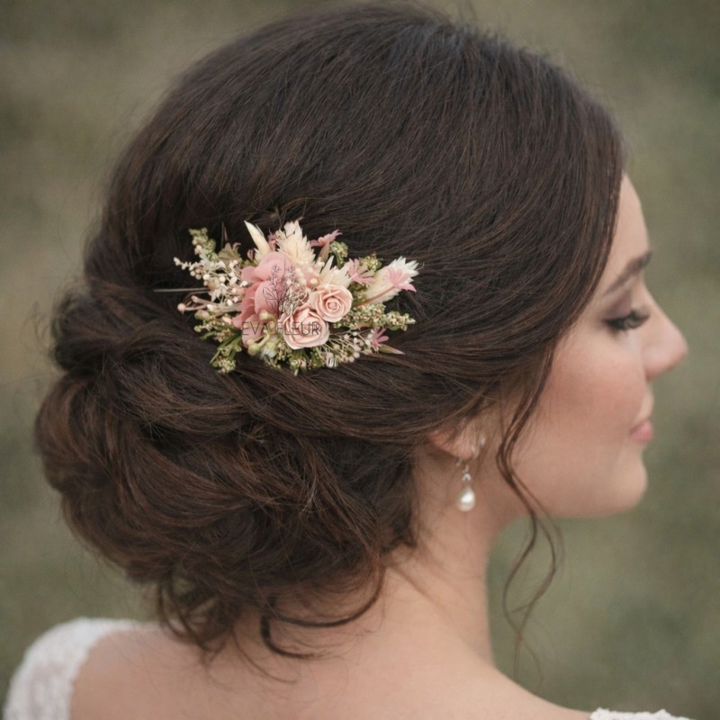 Květinový hřeben do vlasů "Napořád X."