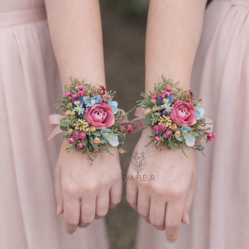 Floral, flower bracelet, wedding wrist corsage