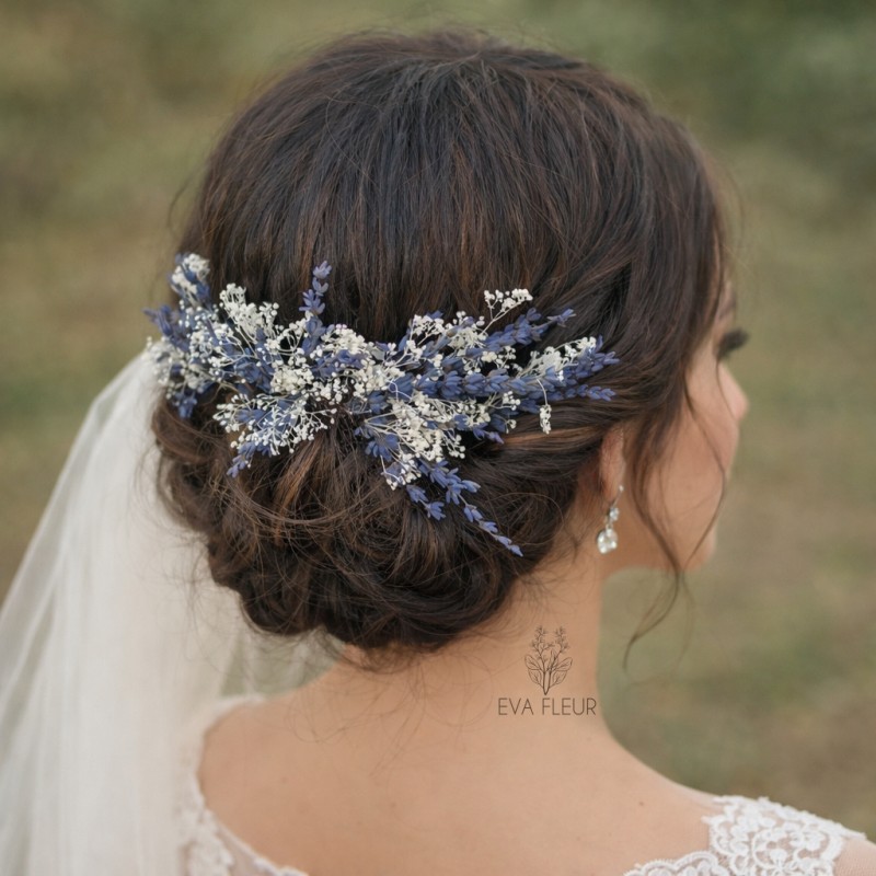 Set zápichů do účesu "Levandule s gypsophillou II."