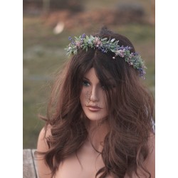 Květinový věneček do vlasů "Doba levandulová matka"