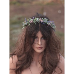 Květinový věneček do vlasů "Doba levandulová matka"
