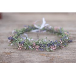 Květinový věneček do vlasů "Doba levandulová matka"