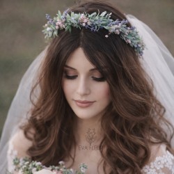 Floral, flower hair wreath,...