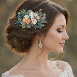 Floral, flower hair comb