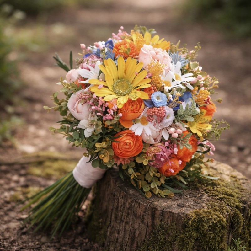 Svatební kytice pro nevěstu "Polibek zapadajícího slunce"