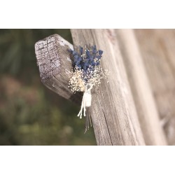 Korsáž - klopa ženicha "Levandule s gypsophillou III."