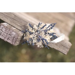 Květinový náramek na ruku "Levandule s gypsophillou III."