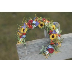 Floral, flower half head wreath, hair wreath, crown