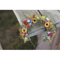 Floral, flower half head wreath, hair wreath, crown
