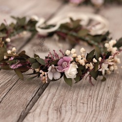 Newborn floral, flower hair wreath, crown