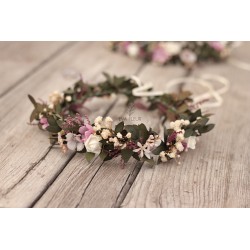 Newborn floral, flower hair wreath, crown