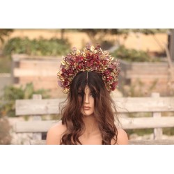 Floral, flower half head wreath, hair wreath, crown