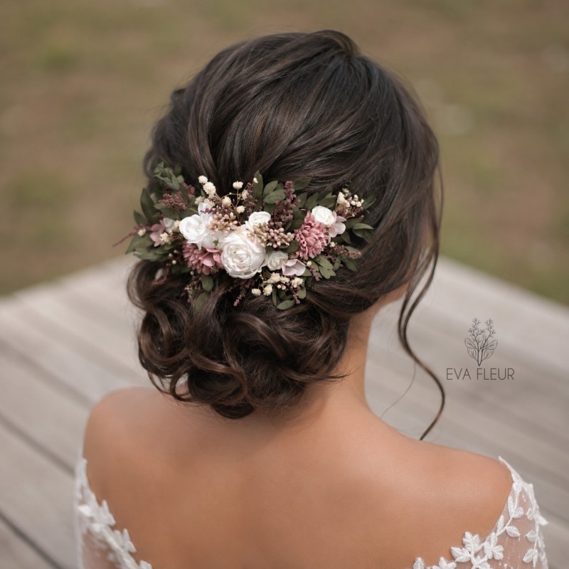 Floral, flower quarter head wreath, hair wreath, crown