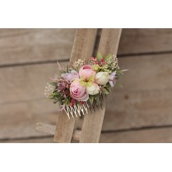 Floral, flower hair comb