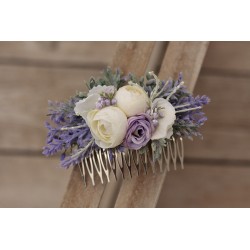 Floral, flower hair comb