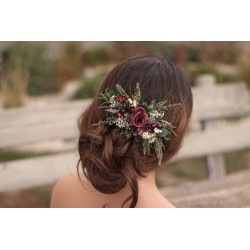 Floral, flower hair comb