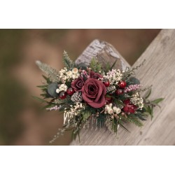 Floral, flower hair comb