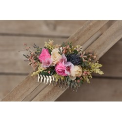 Floral, flower hair comb