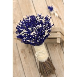 Svatební kytice pro nevěstu "Levandulová s gypsophillou"