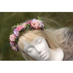 Floral, flower half head wreath, hair wreath, crown