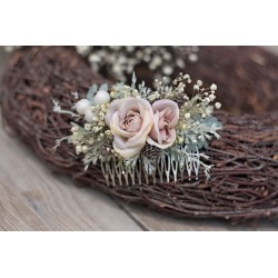 Floral, flower hair comb