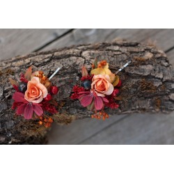 Floral flower hair clip, pin