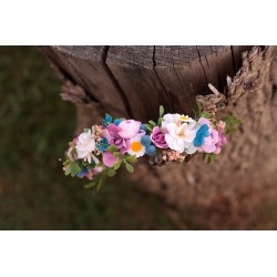 Floral, flower half head wreath, hair wreath, crown
