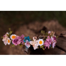 Floral, flower half head wreath, hair wreath, crown