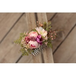 Floral, flower hair comb