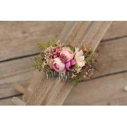 Floral, flower hair comb