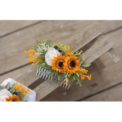Floral, flower hair comb