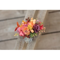 Floral, flower hair comb