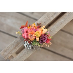 Floral, flower hair comb