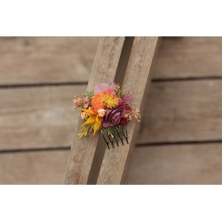 Floral, flower hair comb